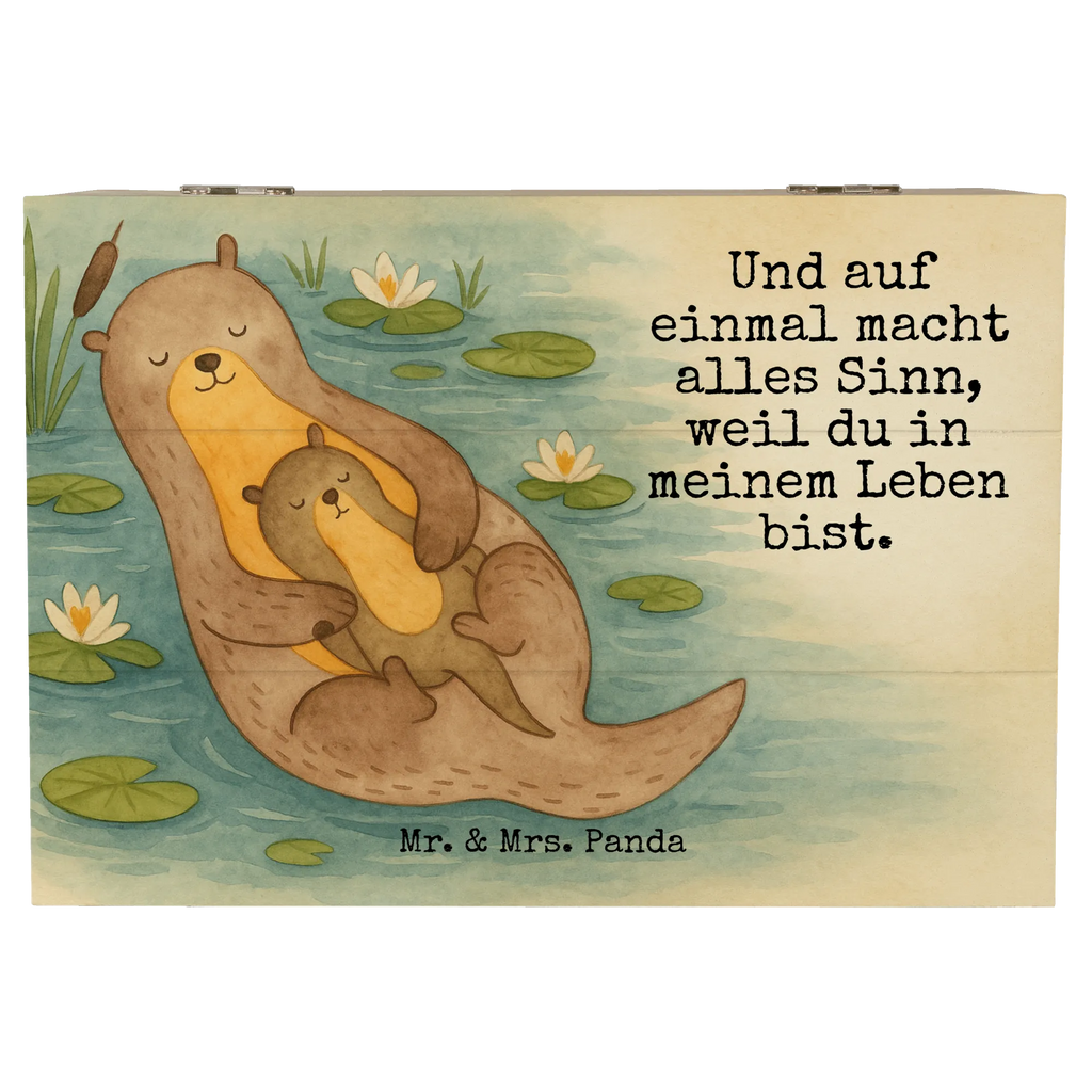 Skrzynia drewniana wydra dziecko Design Erinnerungskiste, Erinnerungsbox, Schatulle, Geschenkdose, Kiste, Holzkiste, XXL, Aufbewahrungsbox, Schatzkiste, Truhe, Geschenkbox, Dekokiste, Otter, Fischotter, Seeotter, Otter Seeotter See Otter