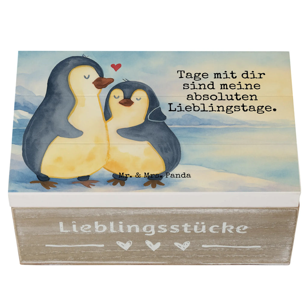 Skrzynia drewniana Pingwin przytulać Design Erinnerungsbox, Schatzkiste, Truhe, Geschenkdose, Geschenkbox, Dekokiste, Holzkiste, Kiste, Schatulle, XXL, Erinnerungskiste, Aufbewahrungsbox, Pinguin, Liebespaar, Hochzeitstag, Verlobung, Hochzeitsgeschenk, Liebe, Liebesbeweis, Liebesgeschenk, Jahrestag, Hochzeit