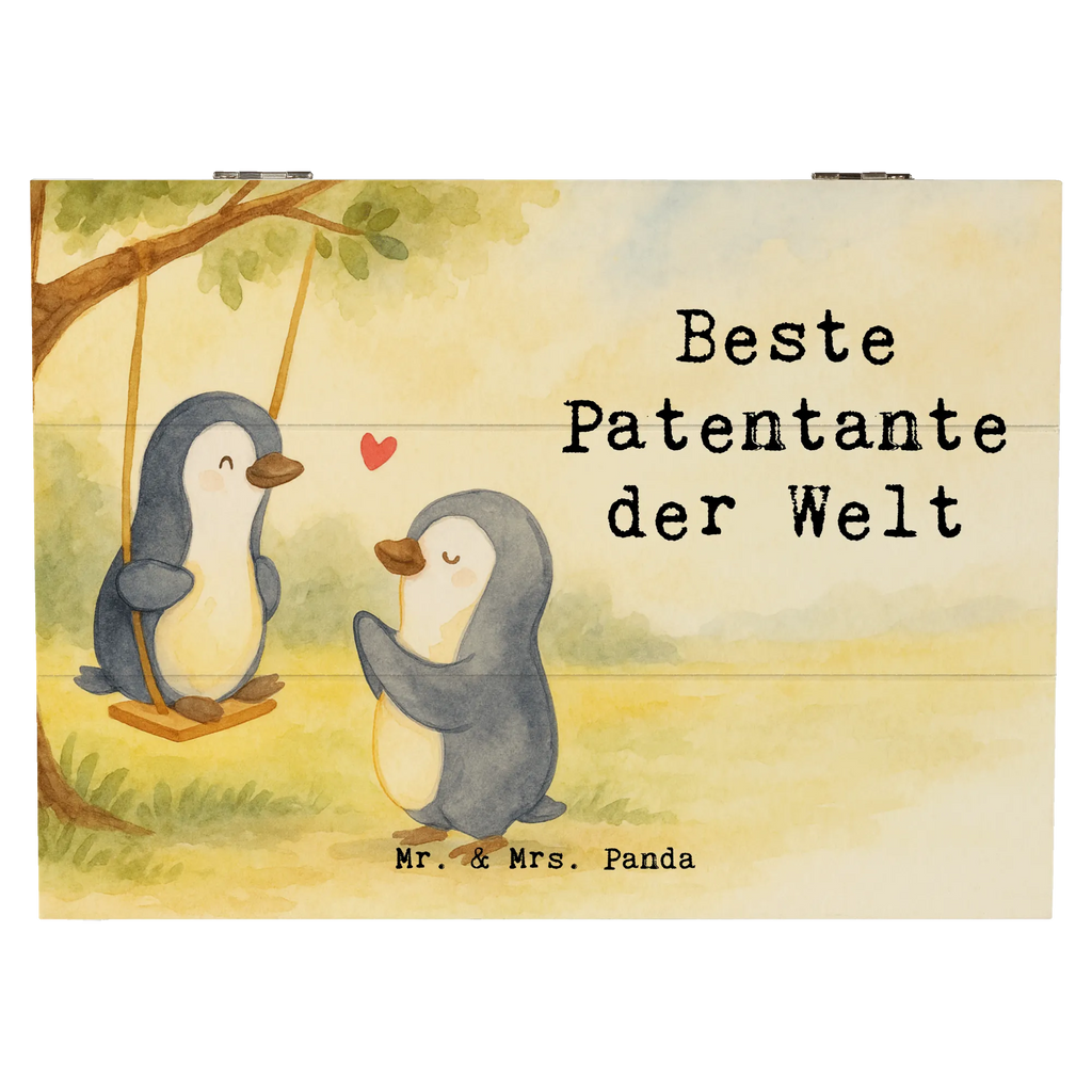 Wooden chest penguin Best godmother in the world Design Aufbewahrungsbox, Schatulle, Erinnerungskiste, XXL, Geschenkdose, Holzkiste, Erinnerungsbox, Schatzkiste, Truhe, Geschenkbox, Dekokiste, Kiste, für, Dankeschön, Geschenk, Schenken, Geburtstag, Geburtstagsgeschenk, Geschenkidee, Danke, Bedanken, Mitbringsel, Freude machen, Geschenktipp, Taufe, Familie, Neffe, Patentante, Lieblingstante, Taufpartner, Nichte, Kleinigkeit, Paten Tante