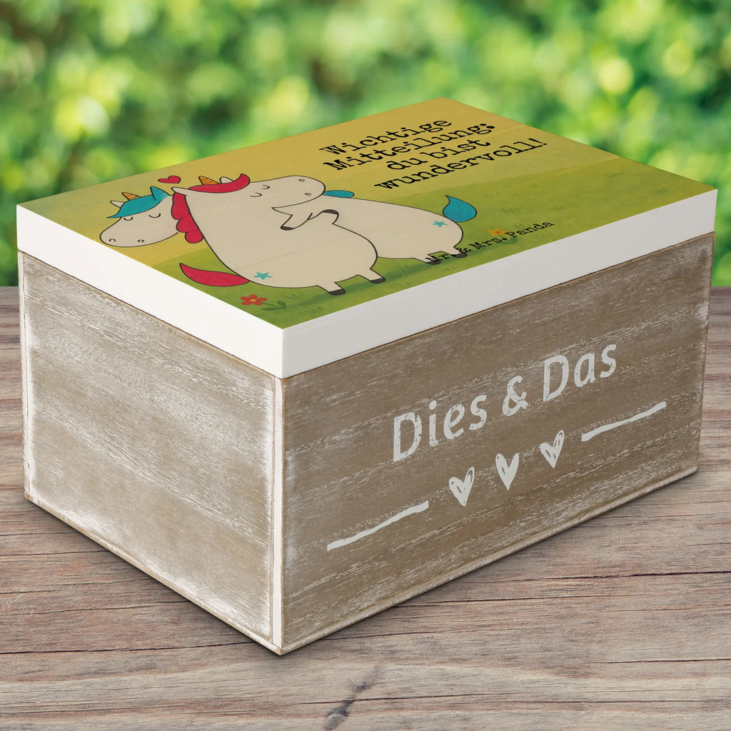 Holzkiste Einhorn Mitteilung Design Aufbewahrungsbox, Kiste, Truhe, Holzkiste, XXL, Schatulle, Erinnerungskiste, Geschenkbox, Erinnerungsbox, Dekokiste, Schatzkiste, Geschenkdose, Einhorn, Einhörner, Einhorn Deko, Unicorn, witzig, lustig, Valentine, Liebe, Partner, Valentinstag, Geschenk, Ehe, Spruch