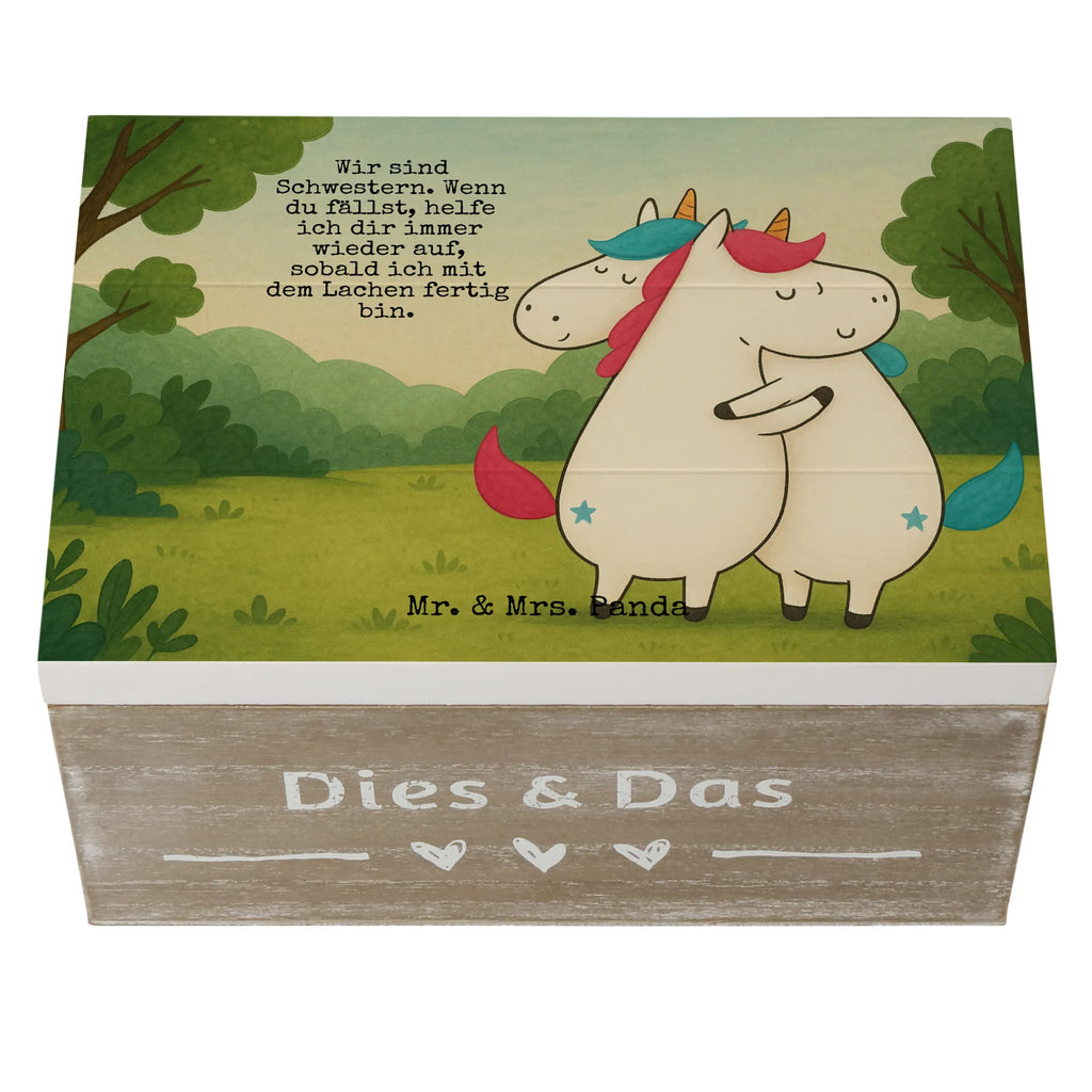 Holzkiste Einhörner Umarmen Design Truhe, Aufbewahrungsbox, Geschenkdose, Erinnerungsbox, XXL, Schatulle, Erinnerungskiste, Geschenkbox, Kiste, Schatzkiste, Dekokiste, Holzkiste, Einhorn, Einhörner, Einhorn Deko, Unicorn, Freundinnen, Geschwister, Liebe, Schwester, BFF, Freundin, Schwestern, Sister, Familie