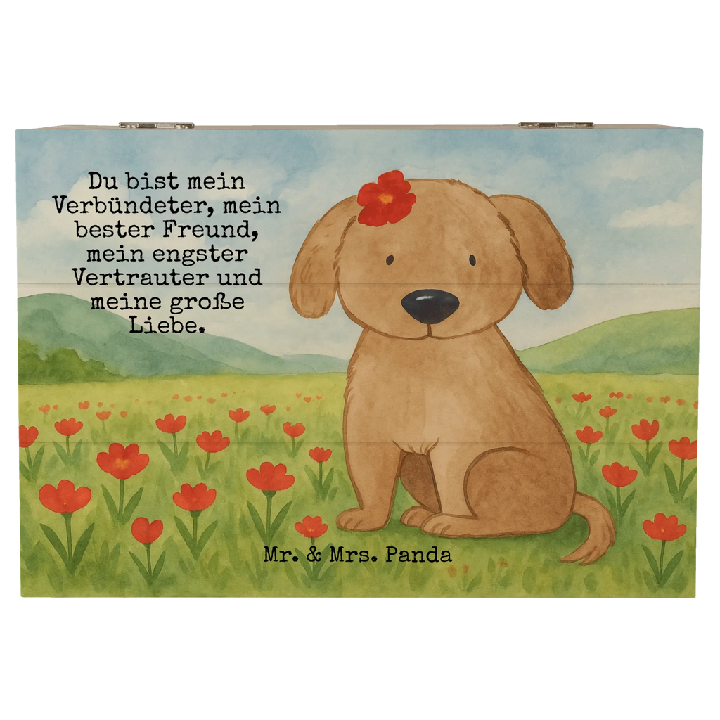 Skrzynia drewniana pies Dama Design Erinnerungsbox, Erinnerungskiste, Geschenkbox, Geschenkdose, Schatzkiste, Truhe, XXL, Kiste, Schatulle, Aufbewahrungsbox, Holzkiste, Dekokiste, Hund, Hundemotiv, Haustier, Hunderasse, Tierliebhaber, Hundebesitzer, Sprüche, Hundeglück, Hunde, Liebe, Hundeliebe, Frauchen