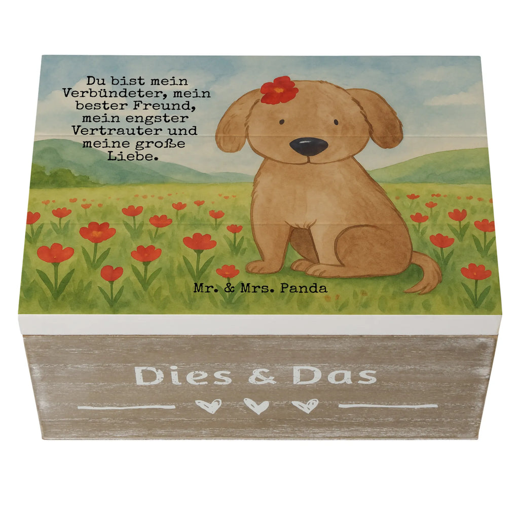 Skrzynia drewniana pies Dama Design Erinnerungsbox, Erinnerungskiste, Geschenkbox, Geschenkdose, Schatzkiste, Truhe, XXL, Kiste, Schatulle, Aufbewahrungsbox, Holzkiste, Dekokiste, Hund, Hundemotiv, Haustier, Hunderasse, Tierliebhaber, Hundebesitzer, Sprüche, Hundeglück, Hunde, Liebe, Hundeliebe, Frauchen