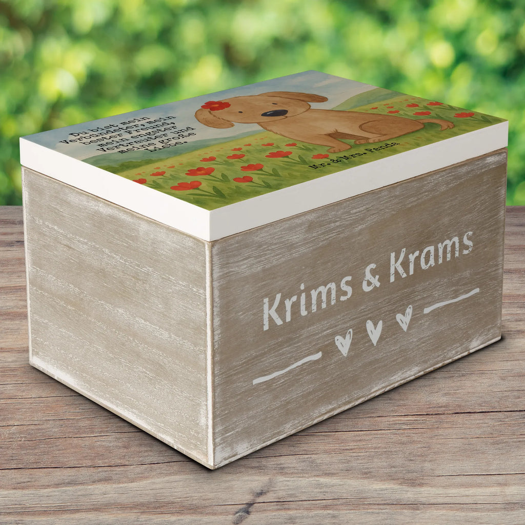 Skrzynia drewniana pies Dama Design Erinnerungsbox, Erinnerungskiste, Geschenkbox, Geschenkdose, Schatzkiste, Truhe, XXL, Kiste, Schatulle, Aufbewahrungsbox, Holzkiste, Dekokiste, Hund, Hundemotiv, Haustier, Hunderasse, Tierliebhaber, Hundebesitzer, Sprüche, Hundeglück, Hunde, Liebe, Hundeliebe, Frauchen