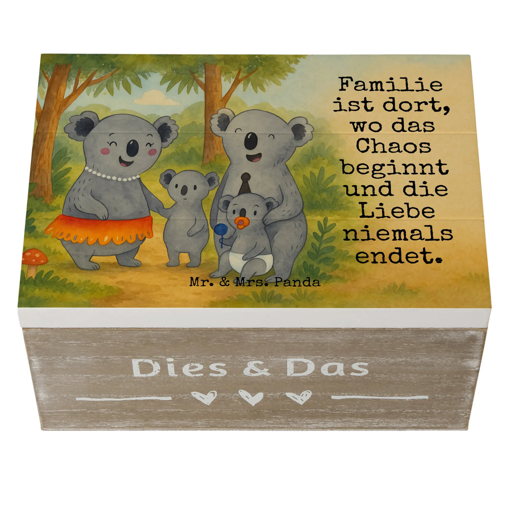 Wooden chest Koala Family Design Aufbewahrungsbox, Truhe, Kiste, Erinnerungskiste, XXL, Geschenkdose, Erinnerungsbox, Schatzkiste, Geschenkbox, Dekokiste, Holzkiste, Schatulle, Familie, Vatertag, Muttertag, Bruder, Schwester, Mama, Papa, Oma, Opa, Kinder, Familienleben, Koalas, Geschwister, Koala, Family