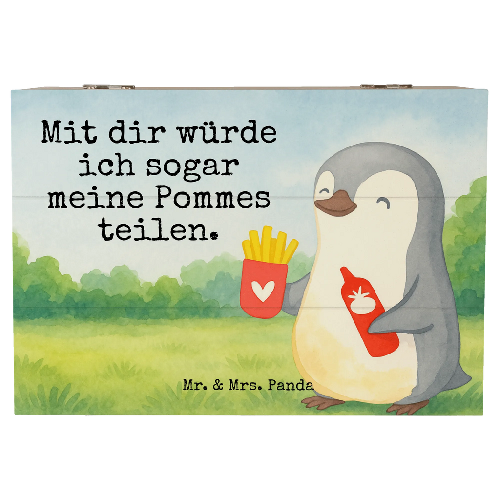 Holzkiste Pinguin Pommes Design Holzkiste, XXL, Truhe, Kiste, Aufbewahrungsbox, Schatzkiste, Dekokiste, Geschenkdose, Erinnerungsbox, Geschenkbox, Schatulle, Erinnerungskiste, Liebe, Partner, Freund, Freundin, Ehemann, Ehefrau, Heiraten, Verlobung, Heiratsantrag, Liebesgeschenk, Jahrestag, Hocheitstag, Valentinstag, Mitbringsel, Geschenk für Frauen, Liebesbeweis, für Ehemann, Geschenk für Freundin, für Männer, Hochzeitstag, Geschenk für Partner