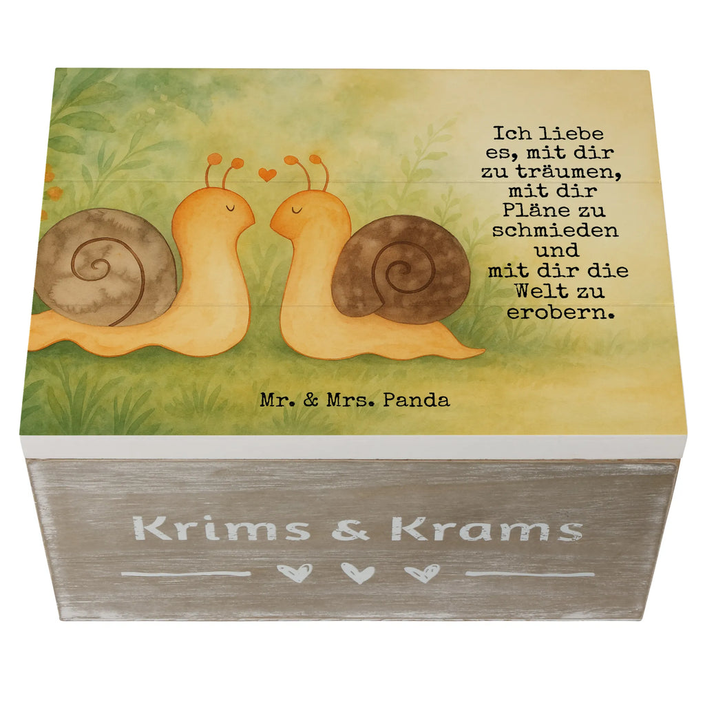 Skrzynia drewniana Miłość ślimaków Design Schatzkiste, Erinnerungsbox, Holzkiste, Geschenkbox, Erinnerungskiste, Schatulle, Dekokiste, Kiste, Aufbewahrungsbox, Geschenkdose, Truhe, XXL, Liebe, Partner, Freund, Freundin, Ehemann, Ehefrau, Heiraten, Verlobung, Heiratsantrag, Liebesgeschenk, Jahrestag, Hocheitstag