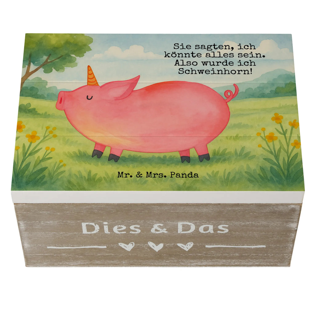 Skrzynia drewniana jednorożec świnia Design Schatulle, Aufbewahrungsbox, Erinnerungskiste, Geschenkbox, XXL, Dekokiste, Schatzkiste, Geschenkdose, Holzkiste, Kiste, Truhe, Erinnerungsbox, Einhorn, Einhörner, Einhorn Deko, Unicorn, geschenk, english, funny, Piggy, witzig. lustig, Schweinhorn, Schwein, Bauer, Pig, Party, englisch, Spaß, Spruch