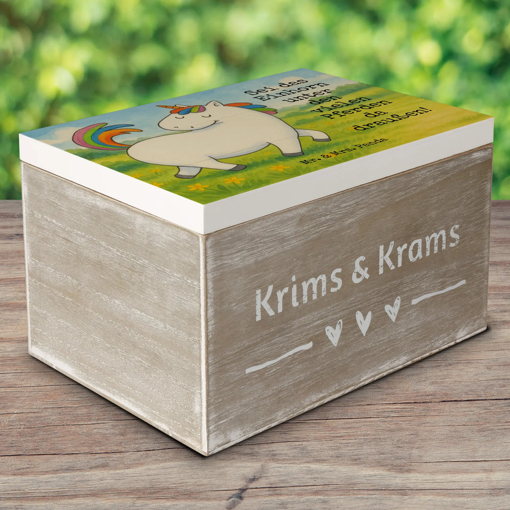 Skrzynia drewniana jednorożec dumnie kroczyć Design Geschenkdose, Erinnerungsbox, Holzkiste, Aufbewahrungsbox, Truhe, Erinnerungskiste, Schatulle, Geschenkbox, Kiste, Dekokiste, Schatzkiste, XXL, Einhorn, Einhörner, Einhorn Deko, Unicorn, bunt, Geschenk, Pferd, Reiten, stolz, Freundin, Reiter, anders