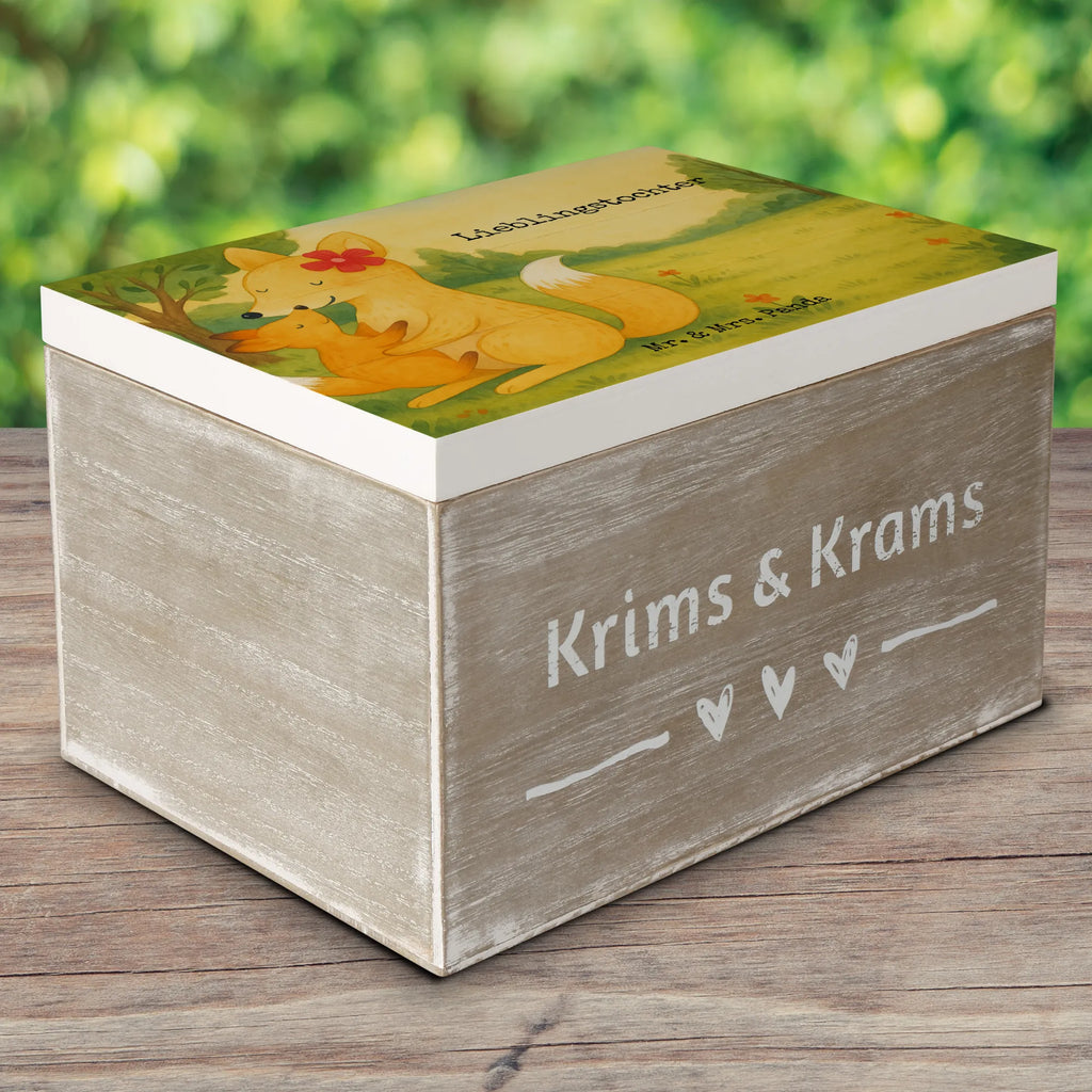 Holzkiste Fuchs Mama Design Aufbewahrungsbox, Holzkiste, Erinnerungskiste, Schatulle, Schatzkiste, Kiste, Geschenkdose, Geschenkbox, Truhe, XXL, Erinnerungsbox, Dekokiste, Familie, Vatertag, Muttertag, Bruder, Schwester, Mama, Papa, Oma, Opa, Geschenk, Mutter, Tochter, Lieblingstochter, Beste Tochter