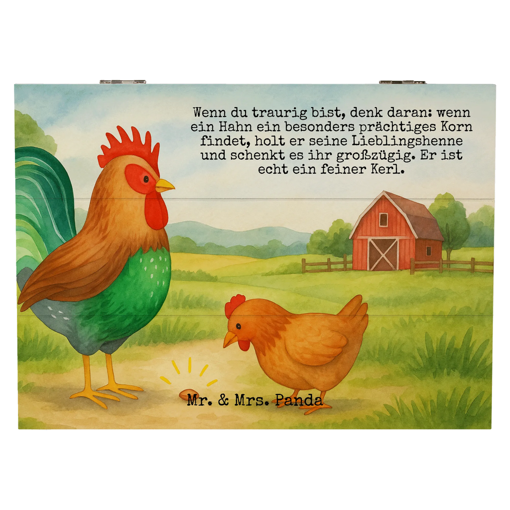 Holzkiste Hahn Korn Design Truhe, Holzkiste, Geschenkdose, XXL, Schatulle, Aufbewahrungsbox, Geschenkbox, Erinnerungsbox, Erinnerungskiste, Dekokiste, Kiste, Schatzkiste, Bauernhof, Hoftiere, Landwirt, Landwirtin, Eier, Natur, Korn, Henne, Hahn