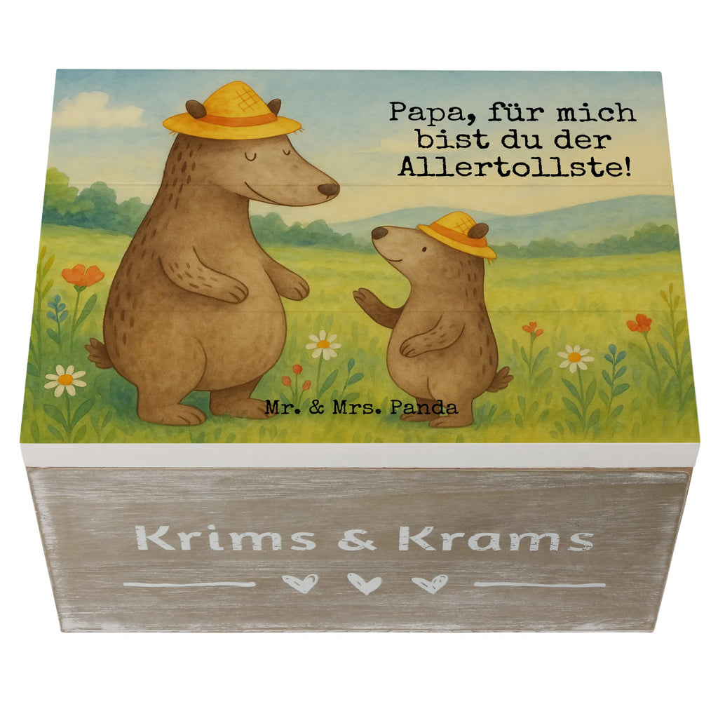 Holzkiste Bären mit Hut Design Schatzkiste, Erinnerungsbox, Erinnerungskiste, Geschenkdose, Schatulle, Geschenkbox, Truhe, Aufbewahrungsbox, Kiste, Dekokiste, XXL, Holzkiste, Familie, Vatertag, Muttertag, Bruder, Schwester, Mama, Papa, Oma, Opa, Vorbild, Söhne, Kind, Daddy, Paps, Vater, Family, Kinder, Bär, Lieblingsmensch, Sohn, Papi, Vater-Sohn, Dad, Bären