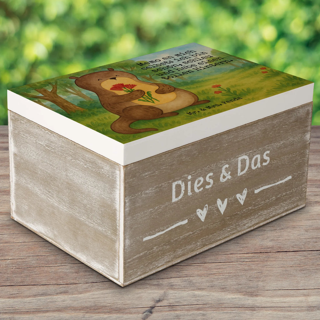 Holzkiste Otter Blumenstrauß Design Erinnerungsbox, Kiste, XXL, Schatulle, Dekokiste, Aufbewahrungsbox, Geschenkdose, Schatzkiste, Truhe, Erinnerungskiste, Holzkiste, Geschenkbox, Otter, Fischotter, Seeotter, Otter Seeotter See Otter