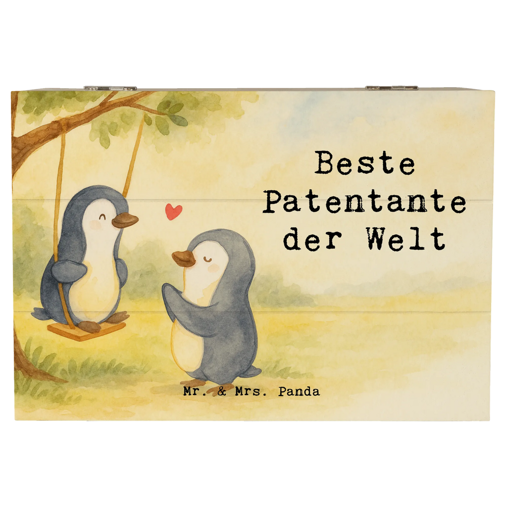 Wooden chest penguin Best godmother in the world Design Aufbewahrungsbox, Schatulle, Erinnerungskiste, XXL, Geschenkdose, Holzkiste, Erinnerungsbox, Schatzkiste, Truhe, Geschenkbox, Dekokiste, Kiste, für, Dankeschön, Geschenk, Schenken, Geburtstag, Geburtstagsgeschenk, Geschenkidee, Danke, Bedanken, Mitbringsel, Freude machen, Geschenktipp, Taufe, Familie, Neffe, Patentante, Lieblingstante, Taufpartner, Nichte, Kleinigkeit, Paten Tante