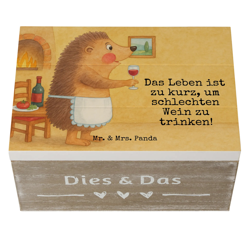 Holzkiste Igel Wein Design Erinnerungskiste, Geschenkdose, Dekokiste, Aufbewahrungsbox, Kiste, Erinnerungsbox, Geschenkbox, XXL, Holzkiste, Schatzkiste, Truhe, Schatulle, Tiermotive, Gute Laune, lustige Sprüche, Tiere, Weißwein, Weinglas, Wein Deko, Rotwein, Wein trinken, Wein Spruch, Igel, Geschenk Weintrinker, Geschenk Weinliebhaber