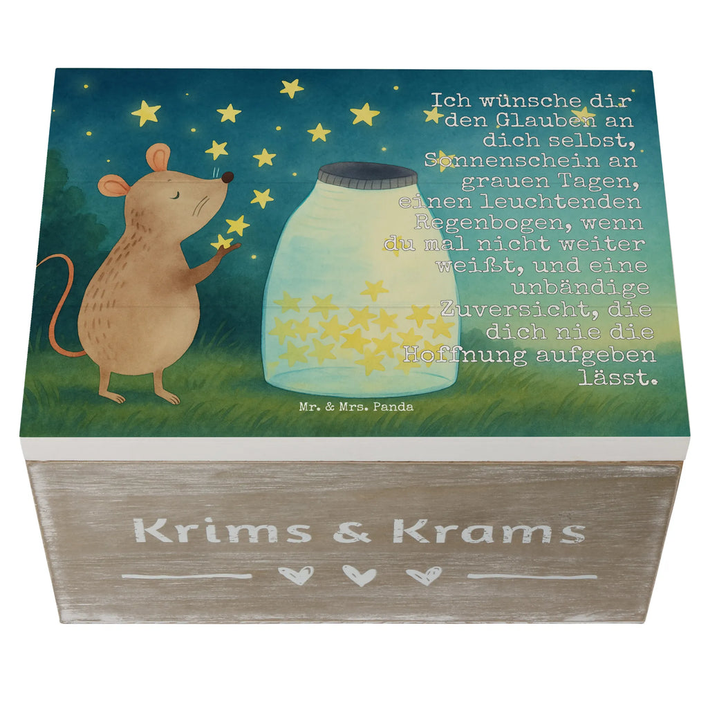 Skrzynia drewniana mysz Gwiazdy Design Geschenkbox, Aufbewahrungsbox, Schatzkiste, XXL, Geschenkdose, Dekokiste, Erinnerungskiste, Truhe, Holzkiste, Kiste, Schatulle, Erinnerungsbox, Tiermotive, Gute Laune, lustige Sprüche, Tiere, Taufgeschenk, Geburtstag, Schwangerschaft, Wunsch, Träume, Hoffnung, Kindergeburtstag, erstes Kind, Kind, Maus, Sterne, Taufe, Geburt