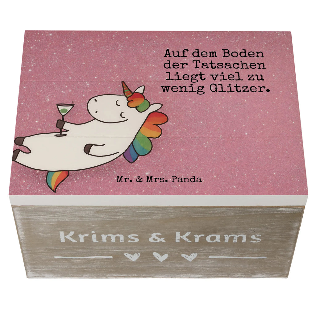 Holzkiste Einhorn Cocktail Design Erinnerungsbox, Kiste, Dekokiste, Erinnerungskiste, XXL, Truhe, Aufbewahrungsbox, Geschenkdose, Schatzkiste, Geschenkbox, Holzkiste, Schatulle, Einhorn, Einhörner, Einhorn Deko, Unicorn, lustig, witzig, Freundin, Spaß, Sekt, Cuba Libre, Rum, Glitzer, Geburtstag, Caipirinha, Party, Spruch, Feiern