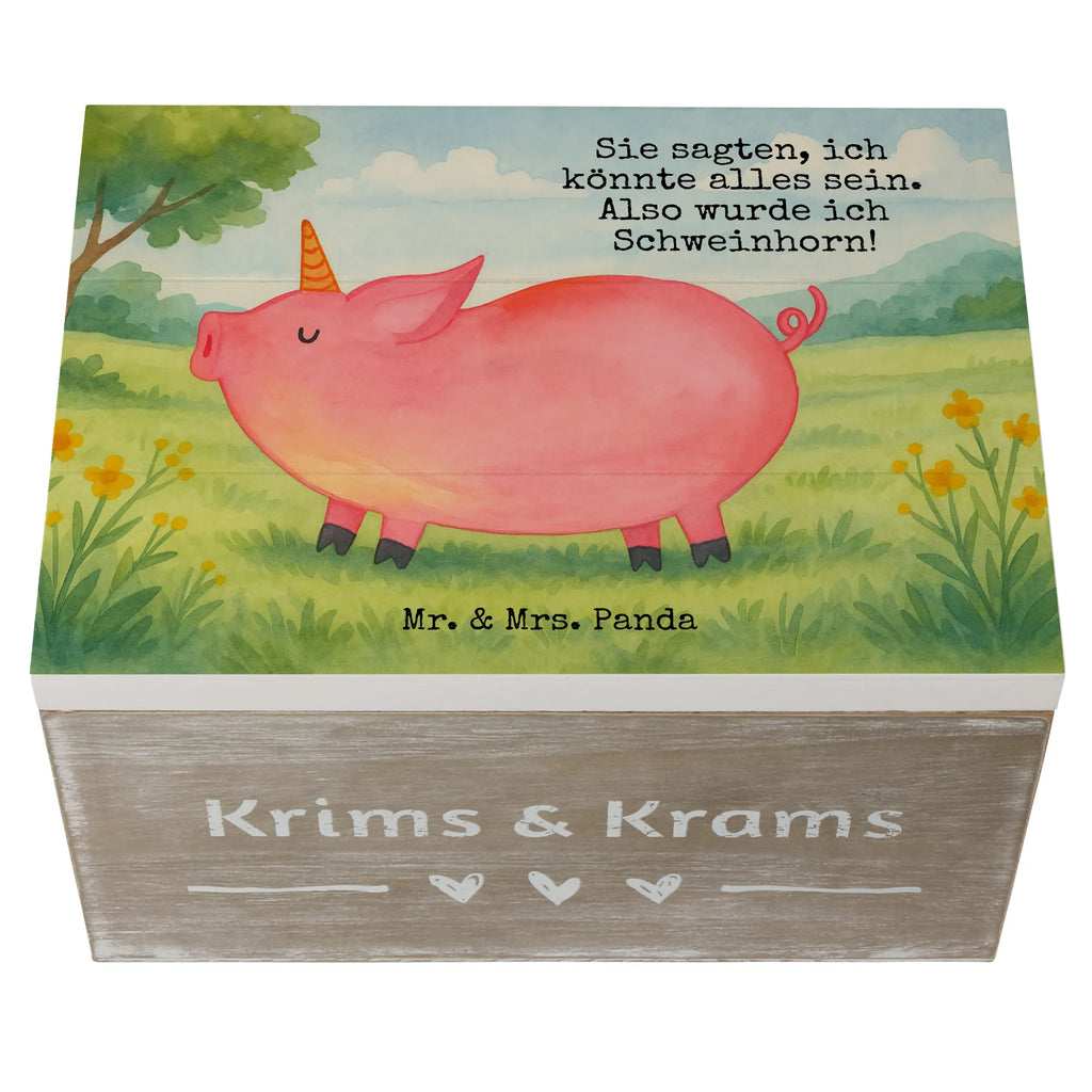 Skrzynia drewniana jednorożec świnia Design Schatulle, Aufbewahrungsbox, Erinnerungskiste, Geschenkbox, XXL, Dekokiste, Schatzkiste, Geschenkdose, Holzkiste, Kiste, Truhe, Erinnerungsbox, Einhorn, Einhörner, Einhorn Deko, Unicorn, geschenk, english, funny, Piggy, witzig. lustig, Schweinhorn, Schwein, Bauer, Pig, Party, englisch, Spaß, Spruch