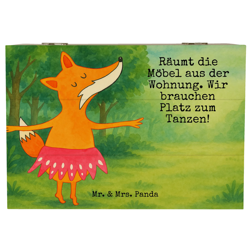 Holzkiste Fuchs Ballerina Design Truhe, Schatulle, Schatzkiste, Geschenkdose, Kiste, Geschenkbox, Aufbewahrungsbox, Holzkiste, XXL, Erinnerungsbox, Dekokiste, Erinnerungskiste, Fuchs, Füchse, Füchsin, Tänzerin, Fuchs Spruch, Geburtstag, Einladung, Ballerina, Ballett, Party, Tanzen