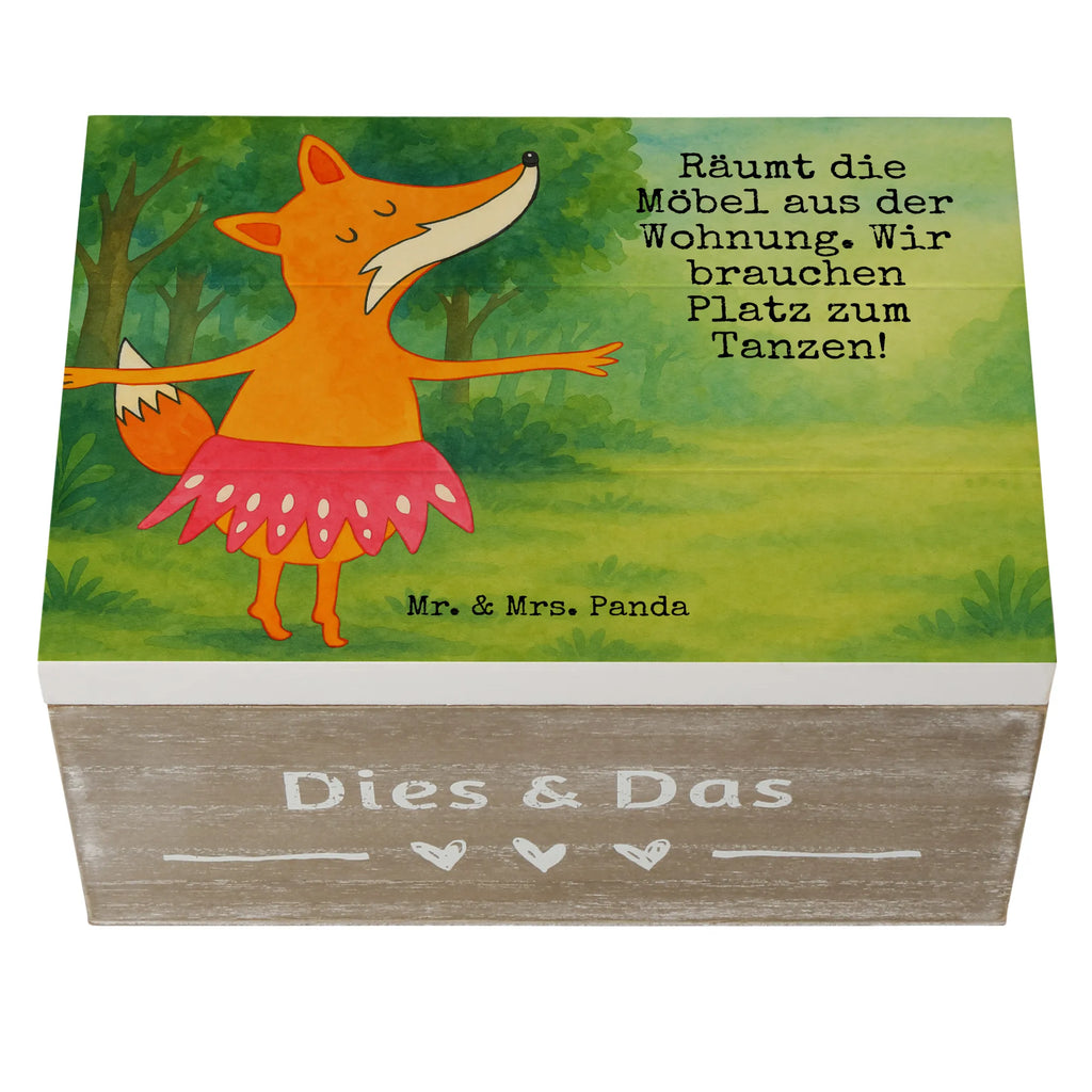 Holzkiste Fuchs Ballerina Design Truhe, Schatulle, Schatzkiste, Geschenkdose, Kiste, Geschenkbox, Aufbewahrungsbox, Holzkiste, XXL, Erinnerungsbox, Dekokiste, Erinnerungskiste, Fuchs, Füchse, Füchsin, Tänzerin, Fuchs Spruch, Geburtstag, Einladung, Ballerina, Ballett, Party, Tanzen