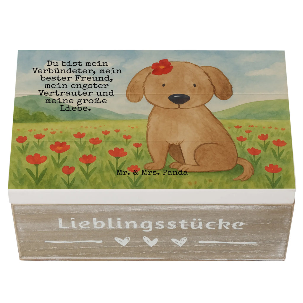 Skrzynia drewniana pies Dama Design Erinnerungsbox, Erinnerungskiste, Geschenkbox, Geschenkdose, Schatzkiste, Truhe, XXL, Kiste, Schatulle, Aufbewahrungsbox, Holzkiste, Dekokiste, Hund, Hundemotiv, Haustier, Hunderasse, Tierliebhaber, Hundebesitzer, Sprüche, Hundeglück, Hunde, Liebe, Hundeliebe, Frauchen