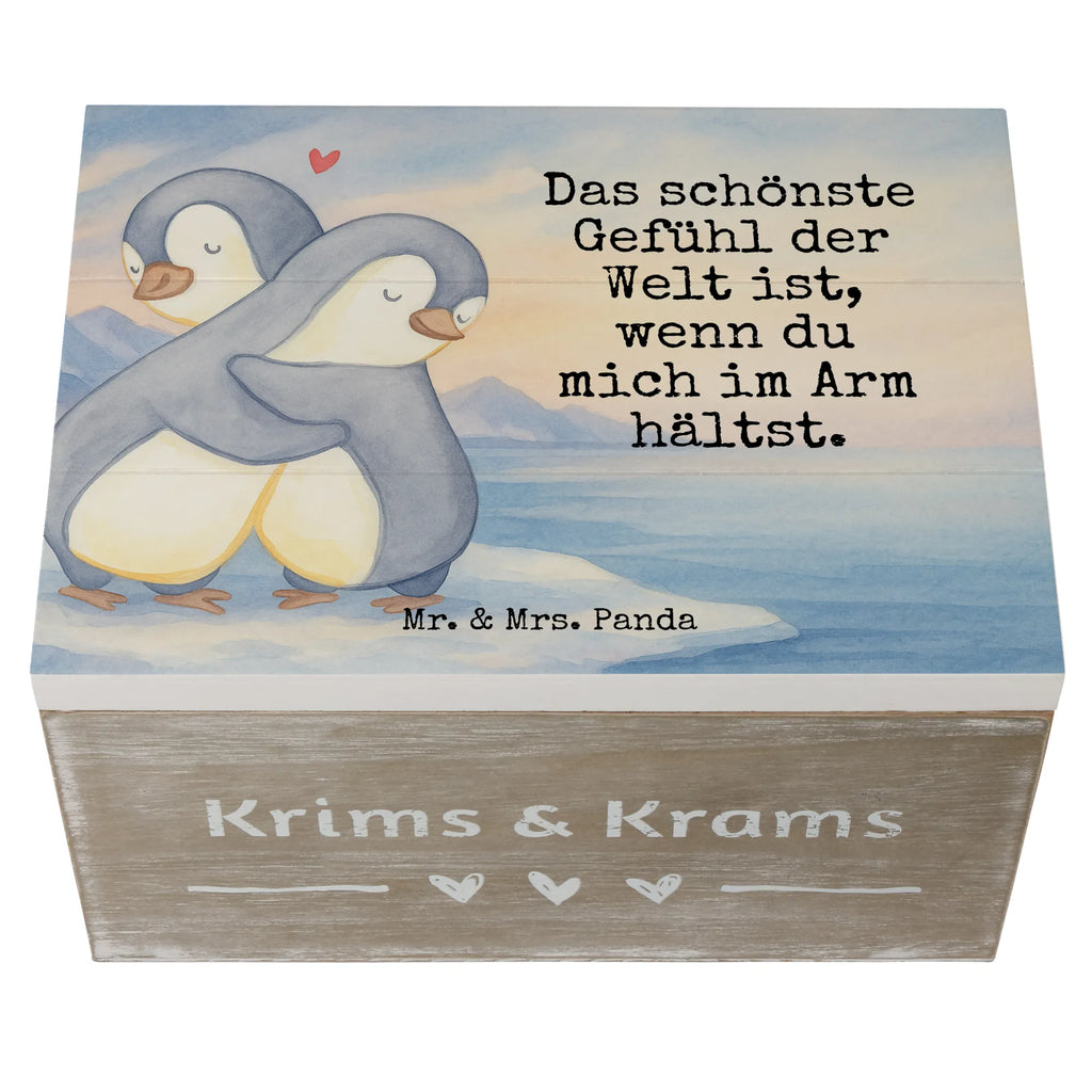 Skrzynia drewniana Pingwiny przytulanie Design Kiste, Schatulle, Erinnerungsbox, Schatzkiste, Geschenkdose, Geschenkbox, Truhe, Aufbewahrungsbox, Erinnerungskiste, XXL, Dekokiste, Holzkiste, Liebe, Partner, Freund, Freundin, Ehemann, Ehefrau, Heiraten, Verlobung, Heiratsantrag, Liebesgeschenk, Jahrestag, Hocheitstag, Geschenk für Frauen, Hochzeitstag, Geschenk für Freundin, für Ehemann, für Männer, Liebesbeweis, Geschenk für Partner, Mitbringsel, Valentinstag
