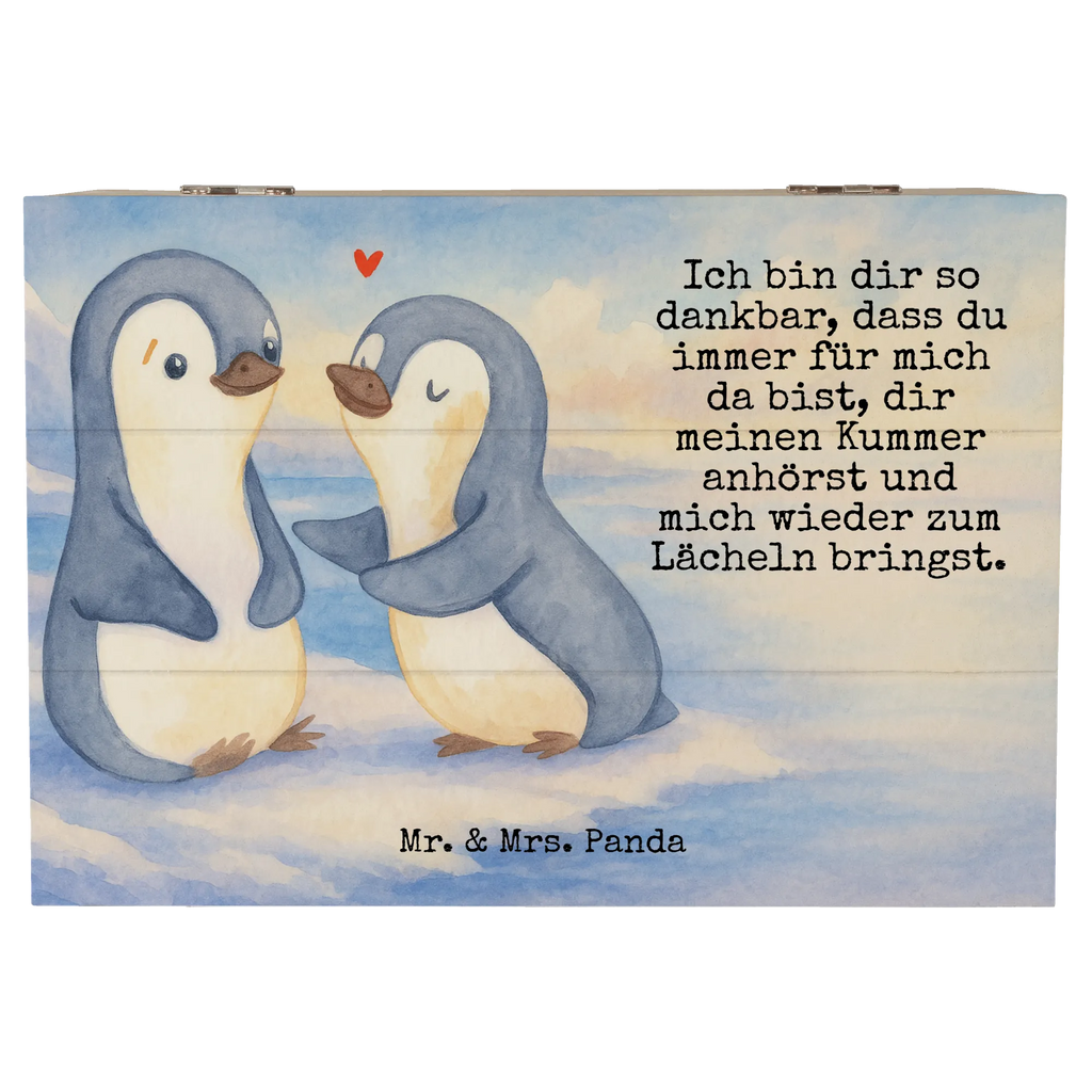 Holzkiste Pinguine trösten Design Geschenkbox, Schatulle, Schatzkiste, Holzkiste, Erinnerungskiste, Truhe, Aufbewahrungsbox, Geschenkdose, Kiste, XXL, Dekokiste, Erinnerungsbox, Liebe, Partner, Freund, Freundin, Ehemann, Ehefrau, Heiraten, Verlobung, Heiratsantrag, Liebesgeschenk, Jahrestag, Hocheitstag, für Männer, Hochzeitstag, Valentinstag, Geschenk für Partner, Liebesbeweis, für Ehemann, Geschenk für Frauen, Mitbringsel, Geschenk für Freundin