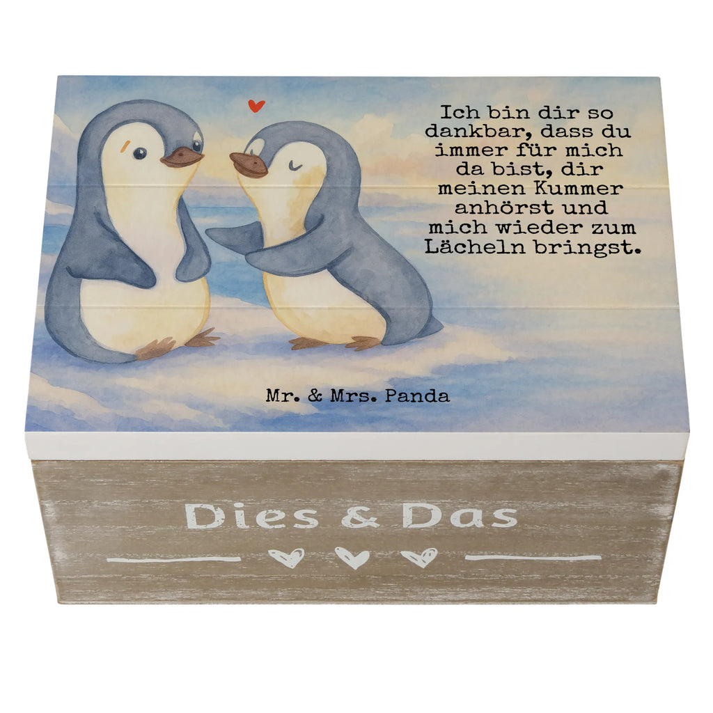 Holzkiste Pinguine trösten Design Geschenkbox, Schatulle, Schatzkiste, Holzkiste, Erinnerungskiste, Truhe, Aufbewahrungsbox, Geschenkdose, Kiste, XXL, Dekokiste, Erinnerungsbox, Liebe, Partner, Freund, Freundin, Ehemann, Ehefrau, Heiraten, Verlobung, Heiratsantrag, Liebesgeschenk, Jahrestag, Hocheitstag, für Männer, Hochzeitstag, Valentinstag, Geschenk für Partner, Liebesbeweis, für Ehemann, Geschenk für Frauen, Mitbringsel, Geschenk für Freundin