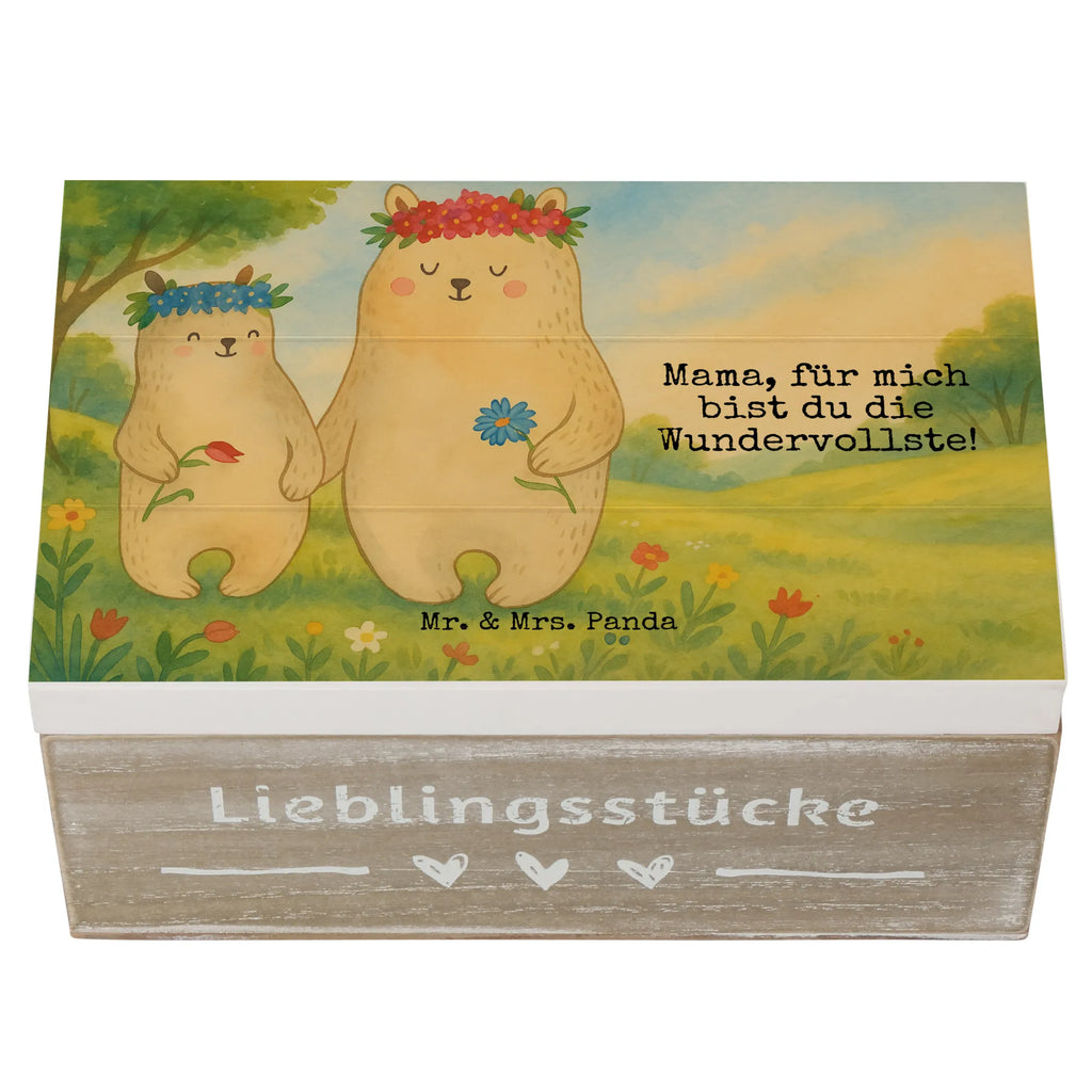 Holzkiste Bären mit Blumenkranz Design Aufbewahrungsbox, Schatzkiste, Schatulle, Geschenkbox, XXL, Holzkiste, Dekokiste, Erinnerungsbox, Erinnerungskiste, Kiste, Geschenkdose, Truhe, Familie, Vatertag, Muttertag, Bruder, Schwester, Mama, Papa, Oma, Opa, Mutter, Lieblingsmama, Lieblingsmensch, Vorbild, Geschenk Mama. Muttertag, weltbeste Mama, Family, Bären, beste Mutter, Tochter, Bär, Kinder, Töchter, Kind, Mami, Mutti