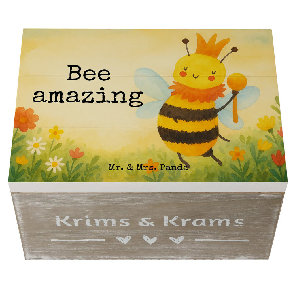 Holzkiste Biene König Design Kiste, Geschenkbox, Holzkiste, Truhe, Schatulle, Aufbewahrungsbox, Schatzkiste, Geschenkdose, Erinnerungskiste, Dekokiste, XXL, Erinnerungsbox, Biene, Wespe, Hummel