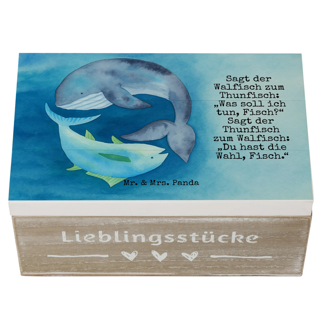 Skrzynia drewniana wieloryb tuńczyk Design Erinnerungskiste, Geschenkdose, Holzkiste, Dekokiste, Geschenkbox, Schatzkiste, Kiste, Schatulle, Truhe, Erinnerungsbox, Aufbewahrungsbox, XXL, Tiermotive, Gute Laune, lustige Sprüche, Tiere, Witz, Flachwitz Geschenk, Wahl, Wal, Flachwitz, Tunfisch, Spruch lustig, Spruch des Tages, Wortwitz lustig