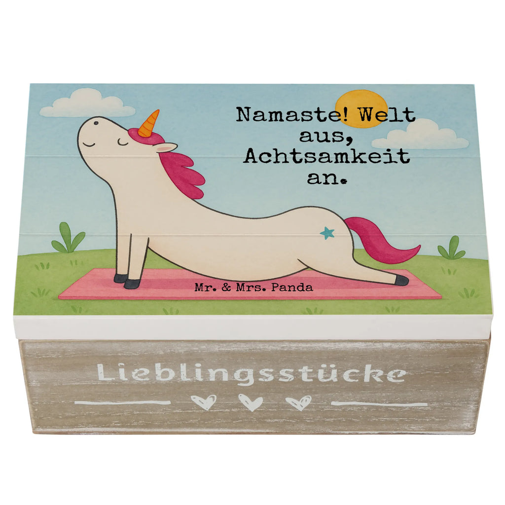 Holzkiste Einhorn Yoga Design Schatulle, Erinnerungsbox, Truhe, Schatzkiste, Geschenkdose, Erinnerungskiste, Kiste, Aufbewahrungsbox, Dekokiste, XXL, Holzkiste, Geschenkbox, Einhorn, Einhörner, Einhorn Deko, Unicorn, Achtsamkeit, Namaste, Joga, Yoga, süß, Yogamatte, lustig, Sport, Entspannung, witzig