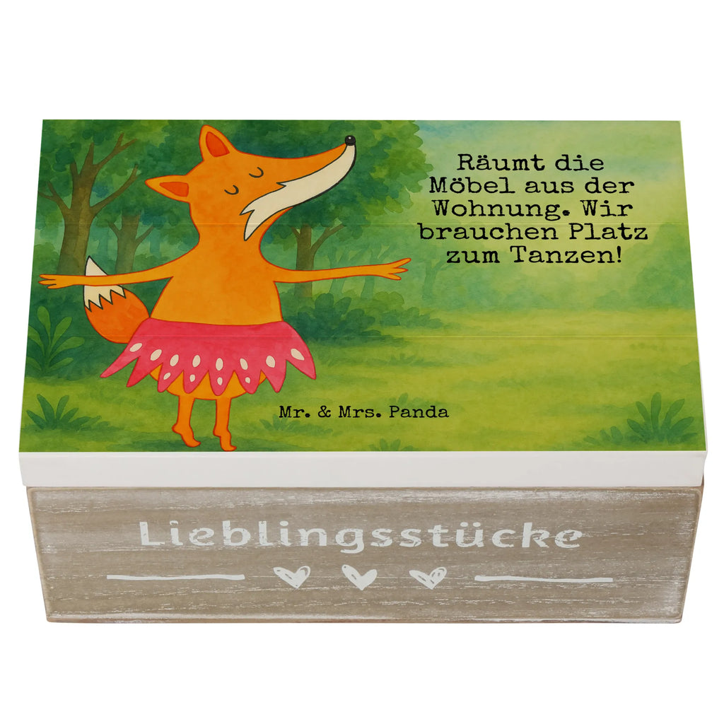 Holzkiste Fuchs Ballerina Design Truhe, Schatulle, Schatzkiste, Geschenkdose, Kiste, Geschenkbox, Aufbewahrungsbox, Holzkiste, XXL, Erinnerungsbox, Dekokiste, Erinnerungskiste, Fuchs, Füchse, Füchsin, Tänzerin, Fuchs Spruch, Geburtstag, Einladung, Ballerina, Ballett, Party, Tanzen