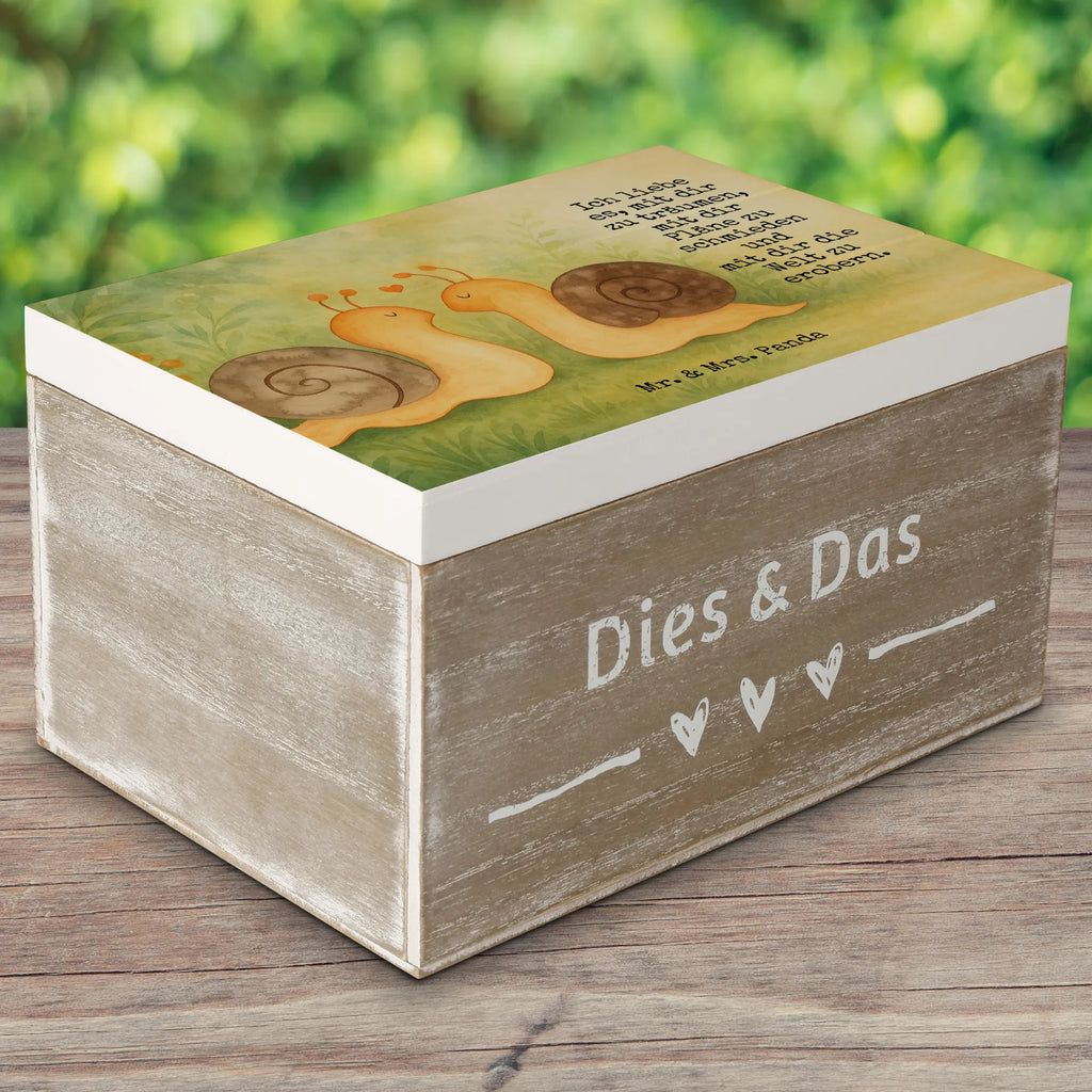 Skrzynia drewniana Miłość ślimaków Design Schatzkiste, Erinnerungsbox, Holzkiste, Geschenkbox, Erinnerungskiste, Schatulle, Dekokiste, Kiste, Aufbewahrungsbox, Geschenkdose, Truhe, XXL, Liebe, Partner, Freund, Freundin, Ehemann, Ehefrau, Heiraten, Verlobung, Heiratsantrag, Liebesgeschenk, Jahrestag, Hocheitstag