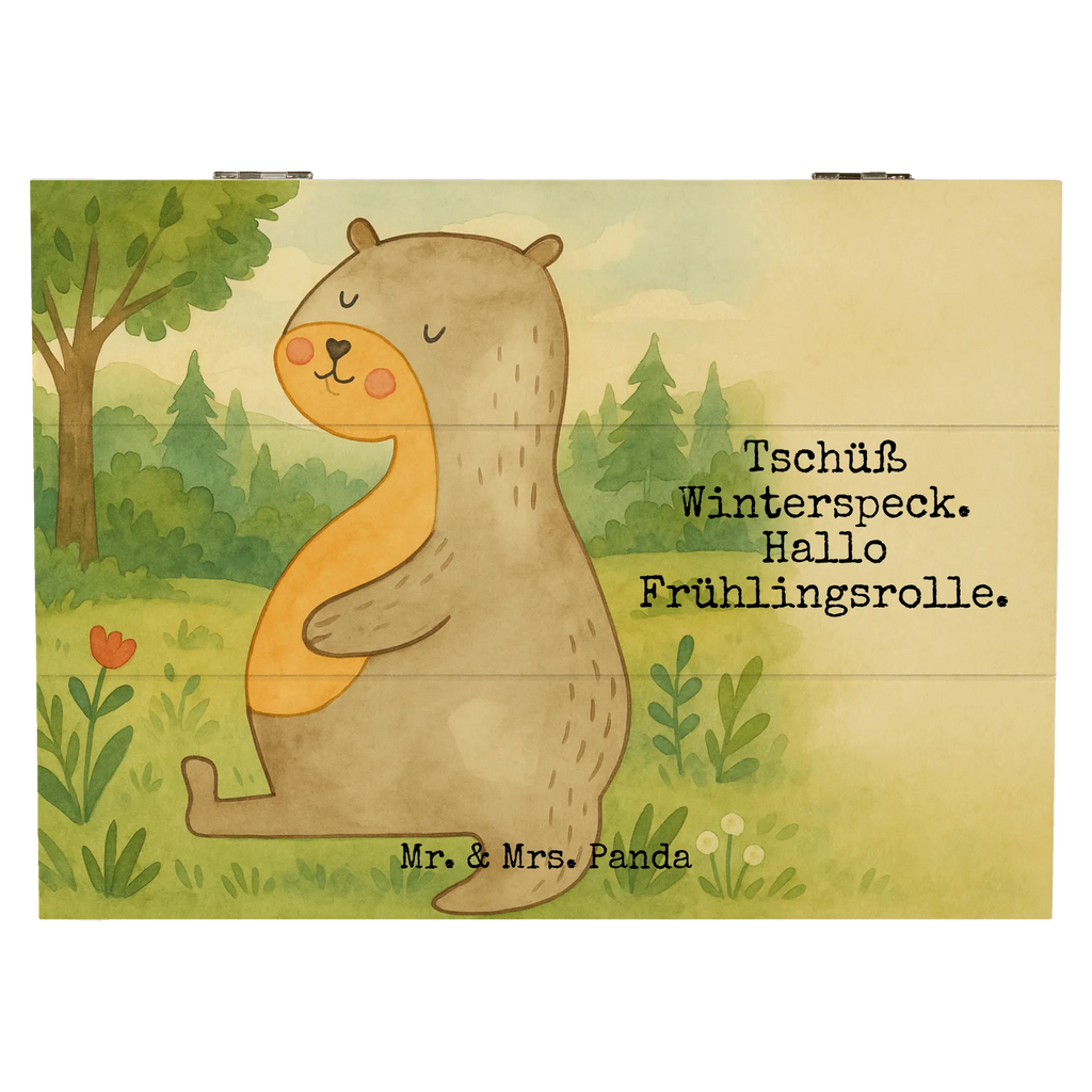 Skrzynia drewniana wydra brzuch Design Erinnerungsbox, Truhe, Schatzkiste, Kiste, Aufbewahrungsbox, Schatulle, Erinnerungskiste, Geschenkdose, Holzkiste, Dekokiste, Geschenkbox, XXL, Otter, Fischotter, Seeotter, Otter Seeotter See Otter