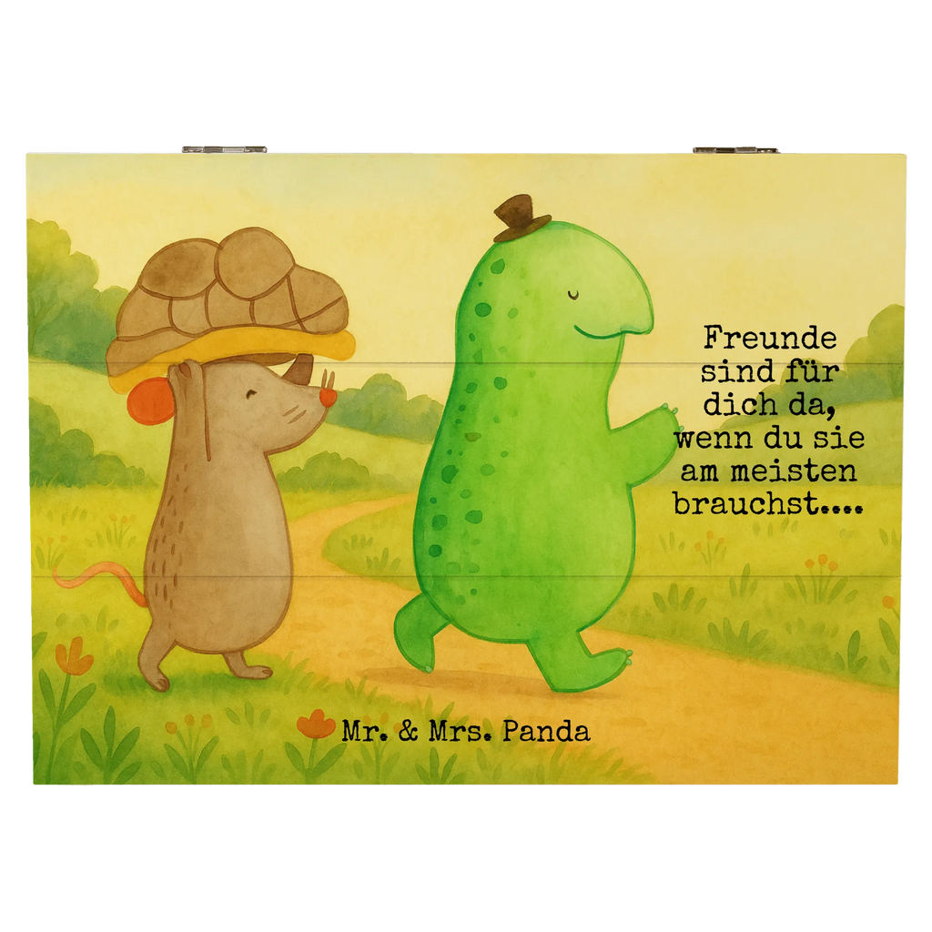 Wooden chest tortoise Mouse Design Geschenkbox, Kiste, Holzkiste, Truhe, Erinnerungskiste, XXL, Schatzkiste, Geschenkdose, Erinnerungsbox, Dekokiste, Schatulle, Aufbewahrungsbox, Schildkröte, Maus, beste Freundinnen, Freundinnen, Freunde, beste Freunde