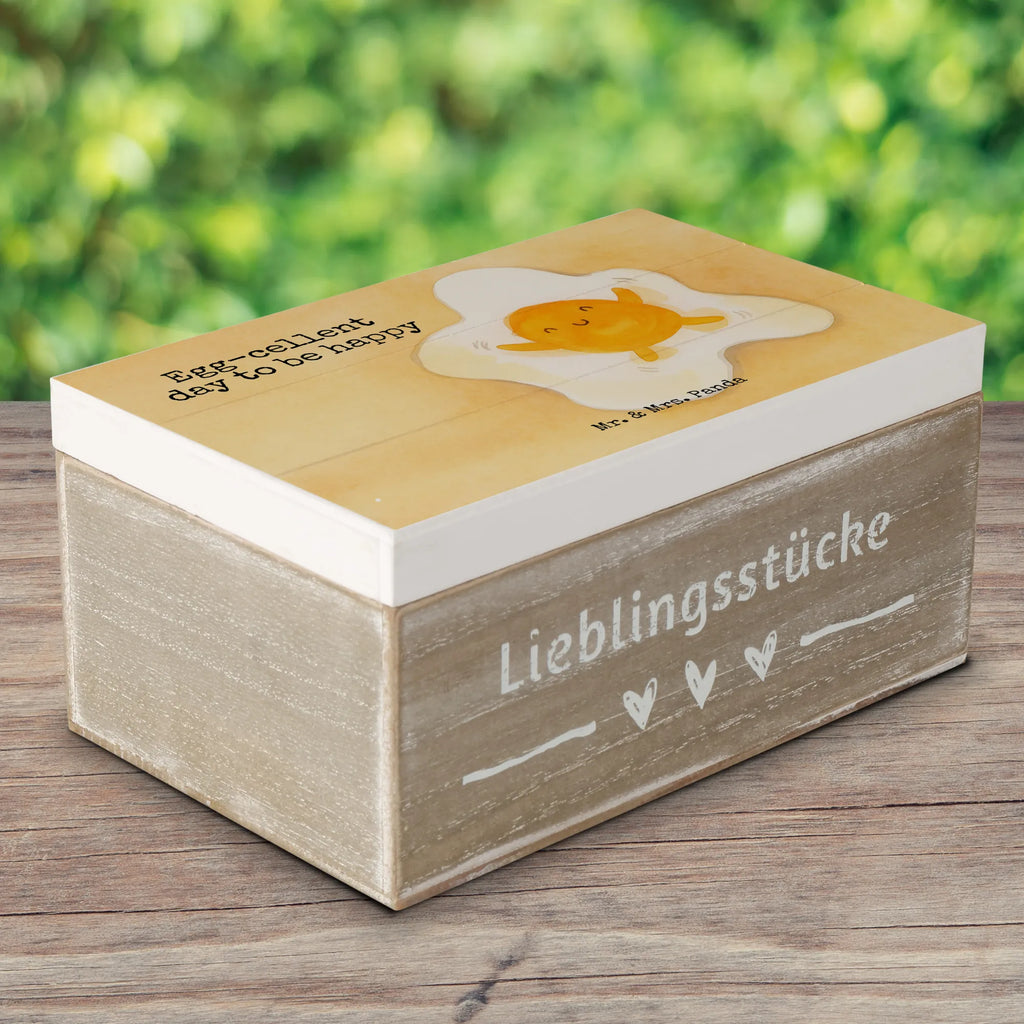 Holzkiste Spiegelei Ei Design Aufbewahrungsbox, Erinnerungsbox, Schatulle, Truhe, Geschenkdose, Holzkiste, Erinnerungskiste, Kiste, Geschenkbox, Schatzkiste, XXL, Dekokiste, Tiermotive, Gute Laune, lustige Sprüche, Tiere, Glücklich, Tag, Ei, Spiegelei, Schön, Liebe