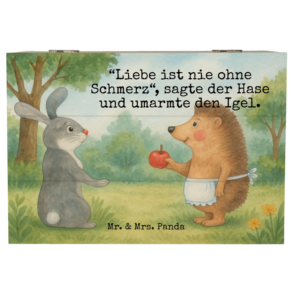Holzkiste Hase Igel Design Geschenkbox, Kiste, Aufbewahrungsbox, Truhe, XXL, Erinnerungsbox, Schatulle, Schatzkiste, Geschenkdose, Dekokiste, Erinnerungskiste, Holzkiste, Tiermotive, Gute Laune, lustige Sprüche, Tiere, Trösten, Liebeskummer Geschenk, Liebe Spruch, Hase, Igel, Spruch romantisch, Trennungsschmerz, Herzschmerz, Igel und Hase