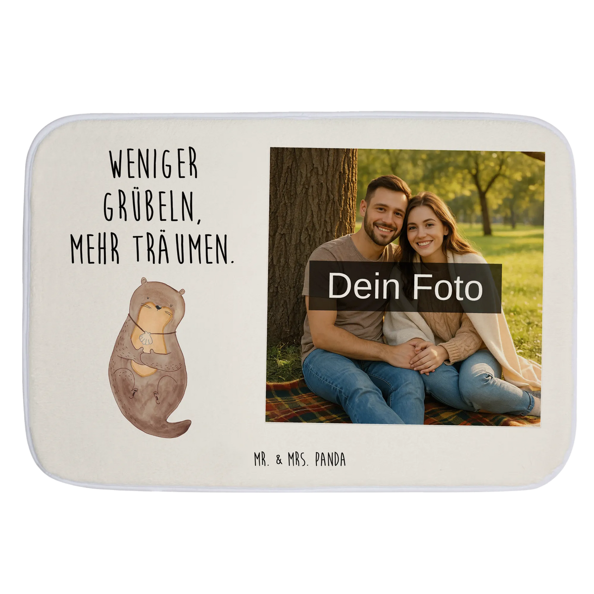 Personalized Photo Bathmat otter shell animal lover, marten, sea otter, European otter, water mammal, aquatic animal, baby otter, predator, water, otter gifts, gift ideas for animal lovers, animal, mammal, water animal, gifts for people in love, dreaming, daydreaming, otter love, brooding