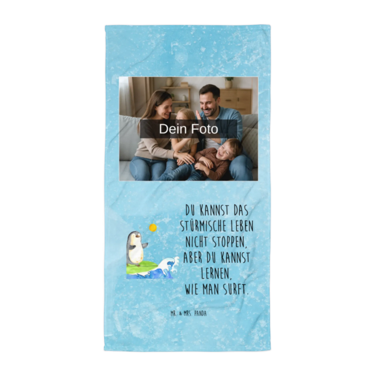 Foto XL ręcznik Pingwin surfista Pinguin