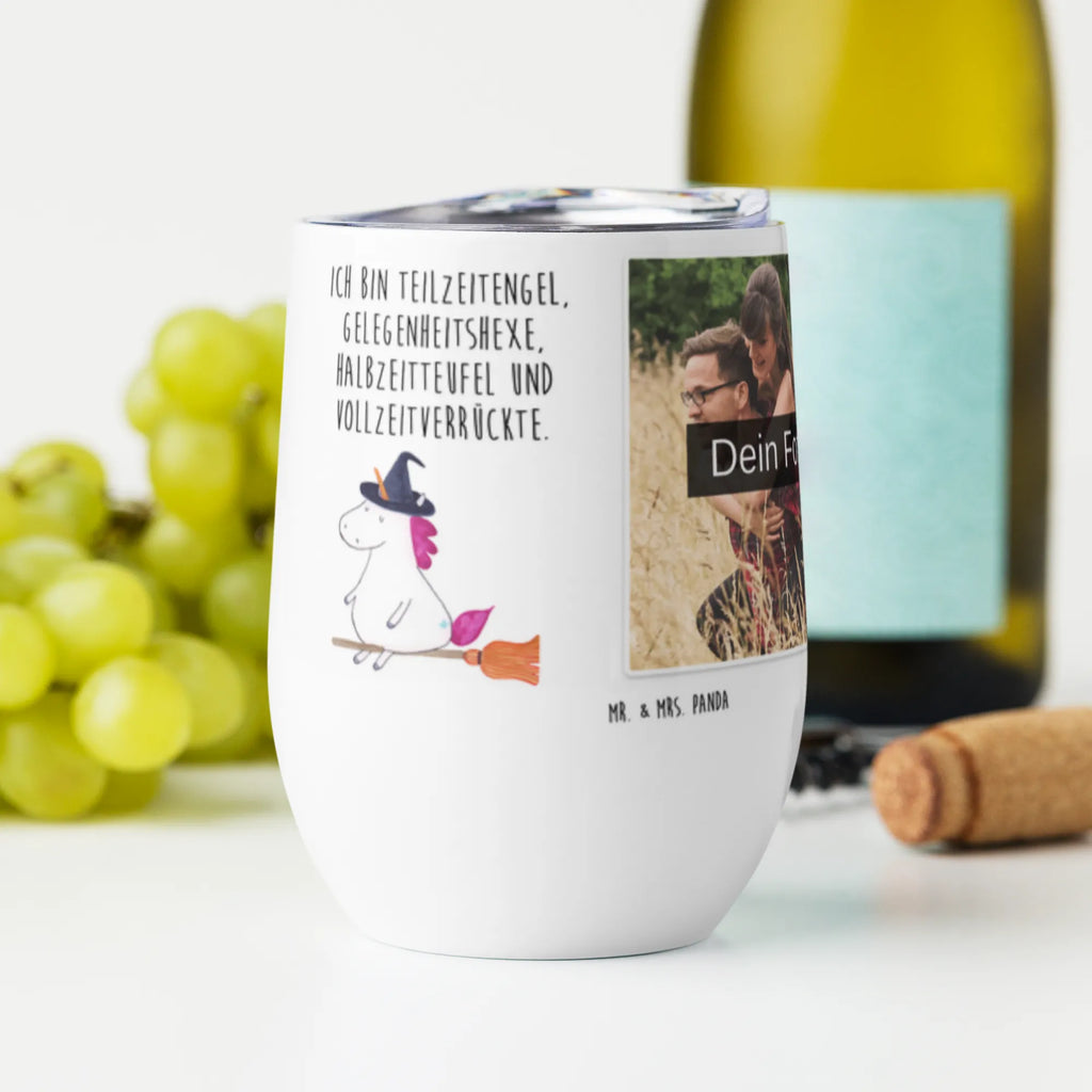 Personalized Photo Wine Mug unicorn Witch unicorn, unicorns, witch, girlfriend present, wife gift, devil, angel, bad girl, mad, Unicorn, bitch