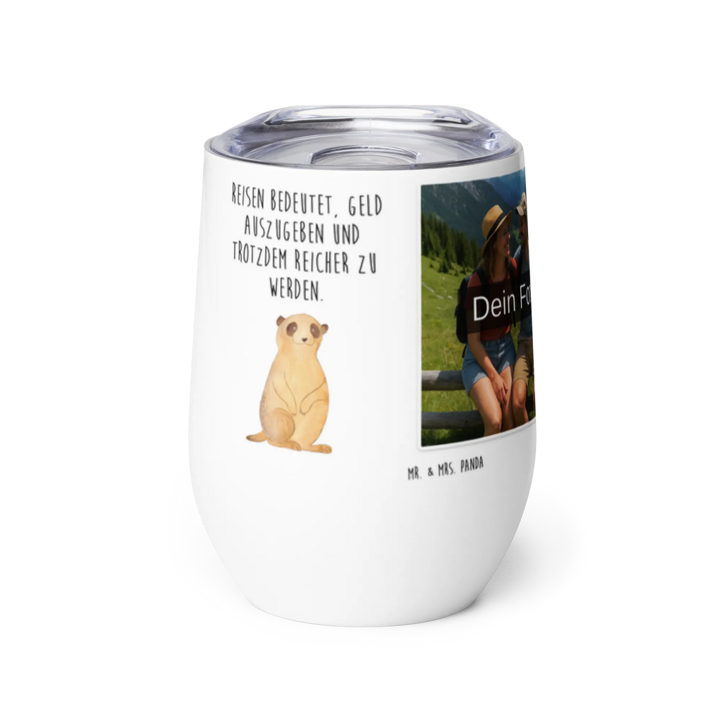 Personalized Photo Wine Mug Meerkat Africa, Travel, Road trip, Saying, World trip, Meerkat, Traveling, Africa trip