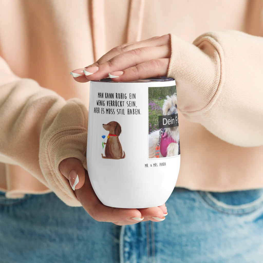 Personalized Photo Wine Mug Dog flower dog, mutt, hound, woof, dog mama, dog breed, love dogs, love for dogs, dog decorative items, bag with dog print, funny gifts for dog owners, what do you give a dog lover, Christmas gifts for dogs, gifts for dogs, dog sayings, dog owners, dog lover, dogs, Dog, mistress