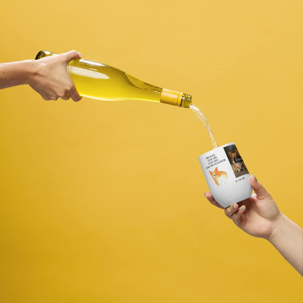 Personalized Photo Wine Mug corgi buttocks dog, mutt, hound, woof, dog mama, dog breed, love dogs, love for dogs, dog decorative items, bag with dog print, funny gifts for dog owners, what do you give a dog lover, Christmas gifts for dogs, gifts for dogs, dog sayings, Self love, Saying, Dog, Dog love, Motivation, Corgie