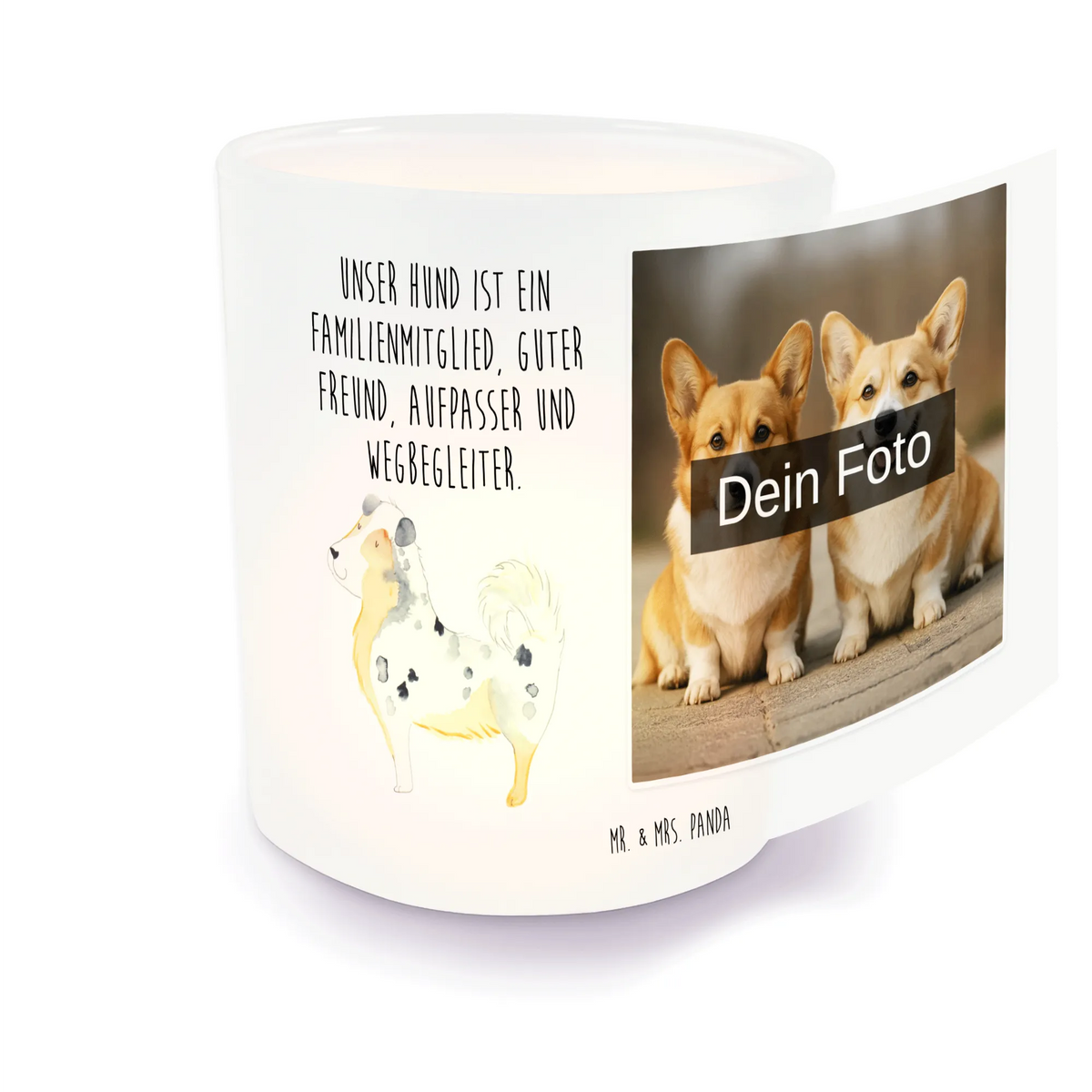 Personalized Photo Lantern Dog Australia Shepherd dog breed, mutt, hound, woof, dog mama, love dogs, love for dogs, dog decorative items, bag with dog print, funny gifts for dog owners, what do you give a dog lover, Christmas gifts for dogs, gifts for dogs, dog sayings, Dog love, Saying, Australia Shepherd, Sayings, Family dog