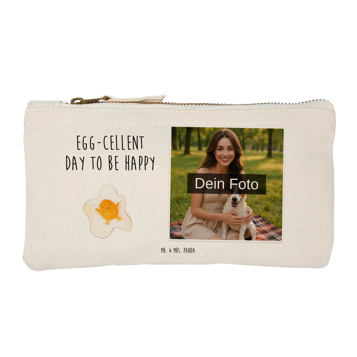 Personalized Photo Makeup Bag Fried egg egg cute, cute animal motives, hand drawn, gift ideas, funny sayings, good mood, special gifts, animal lover, card, gifts, small animals, day, fried egg, nice, Egg
