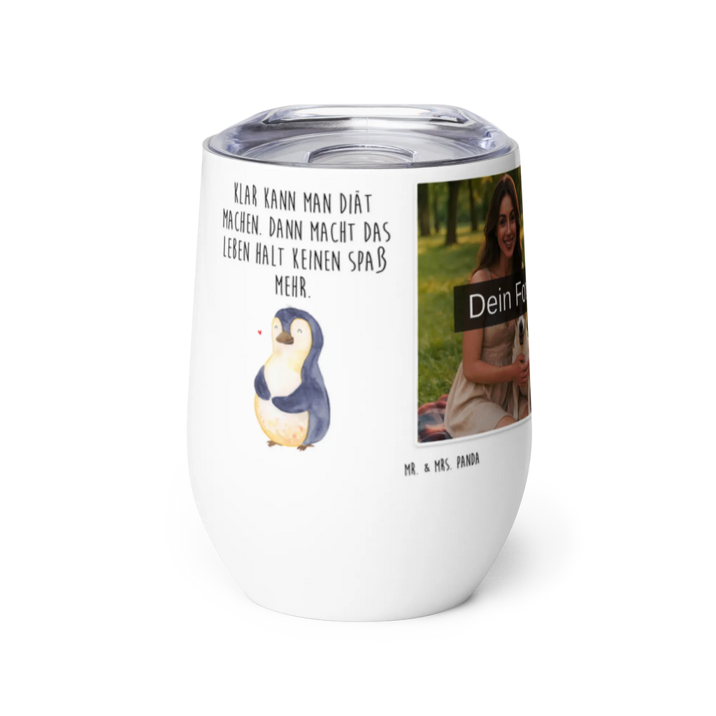 Personalized Photo Wine Mug Penguin diet Penguin, North Pole, Winter, Penguins, penguins, self-respect, losing weight, diet, penguin, self-love, body love, weight, motivation