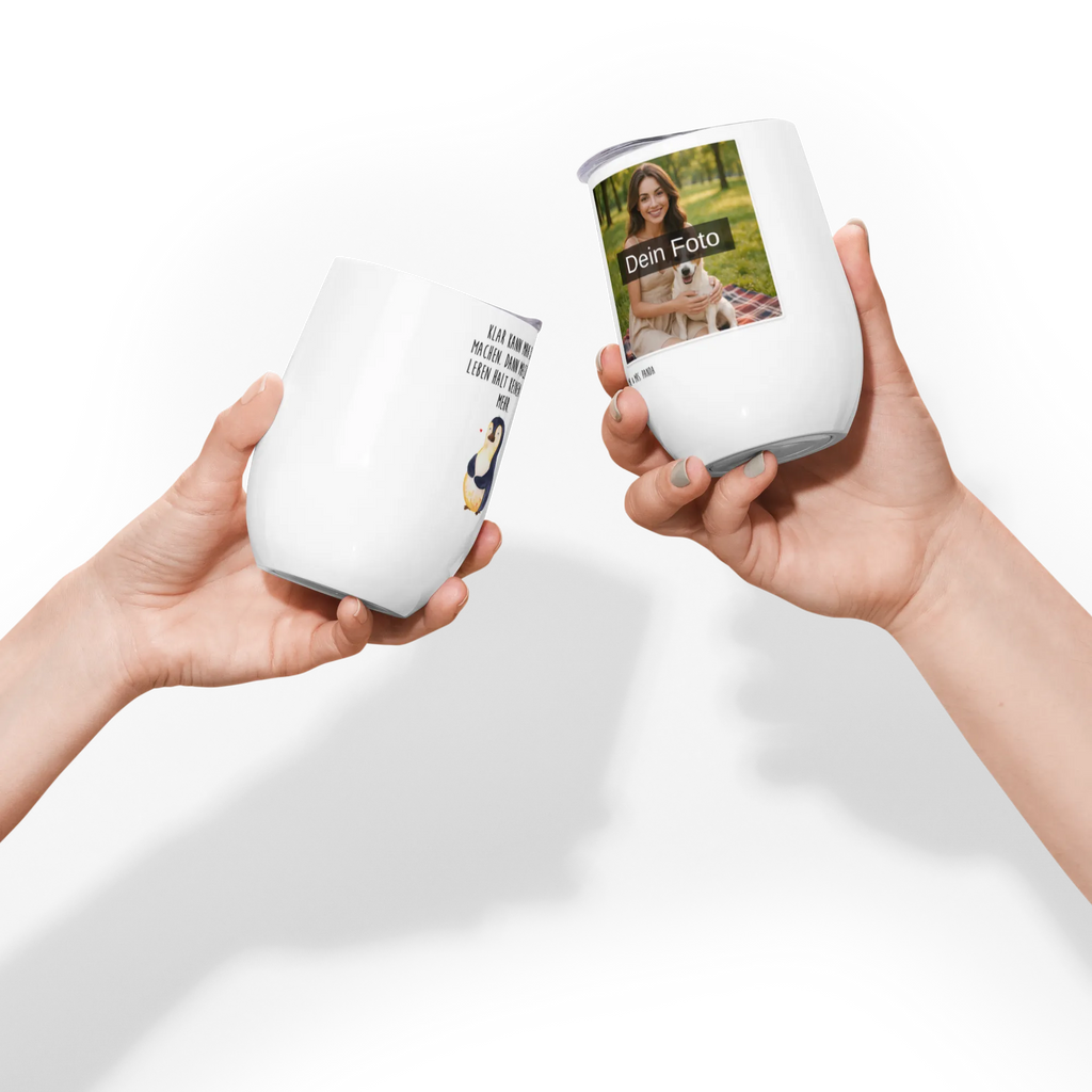 Personalized Photo Wine Mug Penguin diet Penguin, North Pole, Winter, Penguins, penguins, self-respect, losing weight, diet, penguin, self-love, body love, weight, motivation