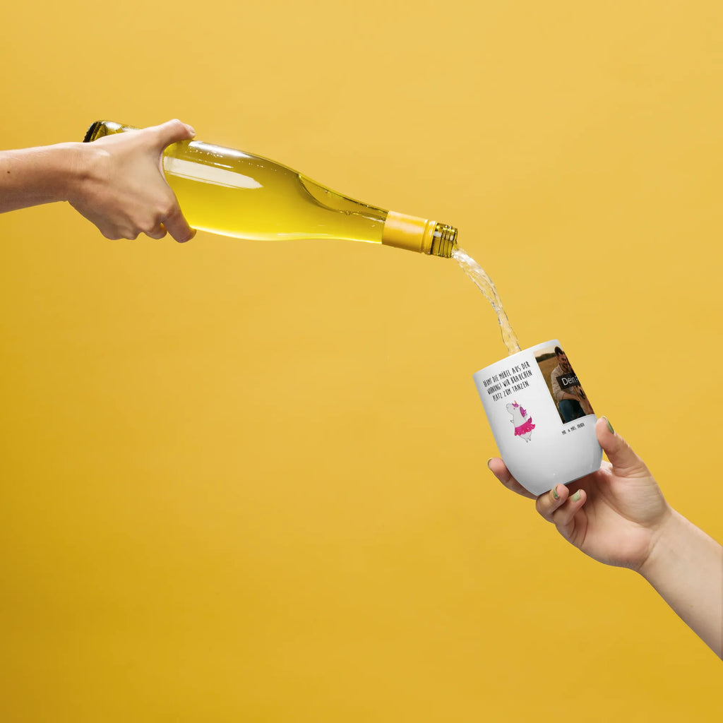 Personalized Photo Wine Mug unicorn ballerina unicorn, unicorns, Dancer gift, dancer present, Unicorn, Fun, Dancing, Celebration, Party, Ballerina, Einhorn, English, Flat