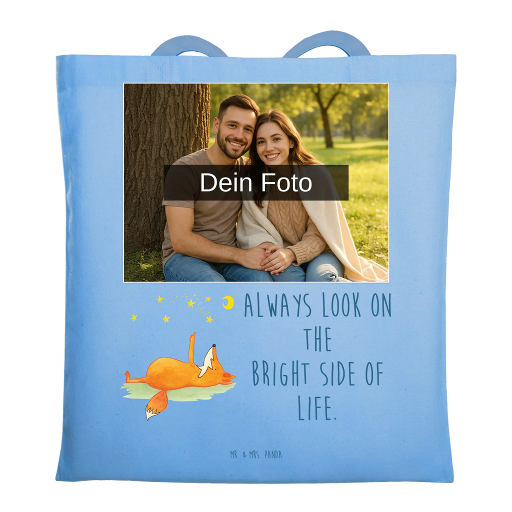 Personalisierte Foto Tragetasche Fuchs Sterne Personalisierte Foto Tragetasche, Fuchs, Spruch positiv, Spruch schön, Füchse, tröstende Worte, Always Look on the Bright Side of Life, Romantik